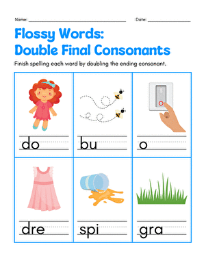 Flossy Words: Double Final Consonants large image