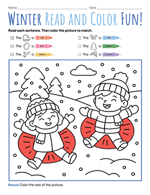 Winter Read and Color Fun! large image