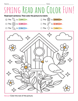 Spring Read and Color Fun! large image
