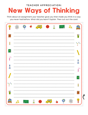 Teacher Appreciation: New Ways of Thinking large image
