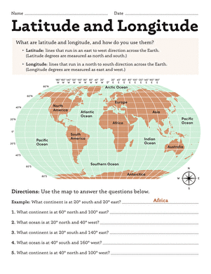 Latitude and Longitude large image