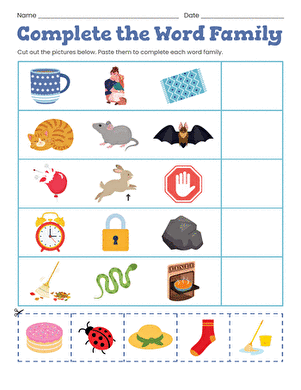 Complete the Word Family large image