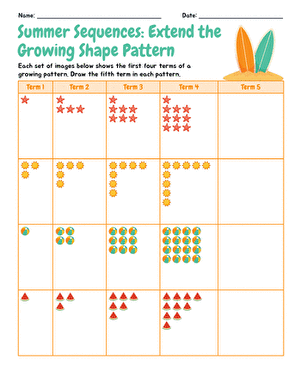 Summer Sequences: Extend the Growing Shape Pattern large image