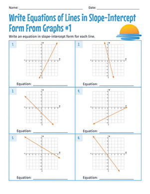 Write Equations of Lines in Slope-Intercept Form From Graphs #1 large image
