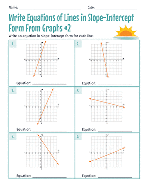 Write Equations of Lines in Slope-Intercept Form From Graphs #2 large image
