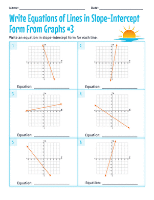 Write Equations of Lines in Slope-Intercept Form From Graphs #3 large image