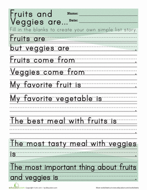 Fruit and Veggies Are...