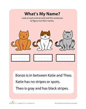 Pre-Reading Cat Game