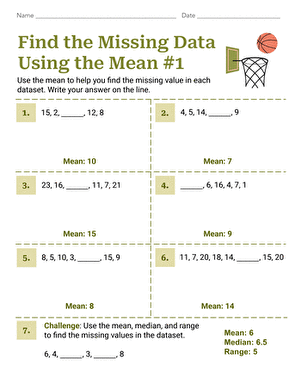 Find the Missing Data Using the Mean #1 large image