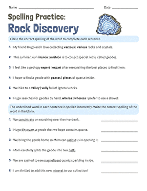 Spelling Practice: Rock Discovery large image