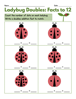 Ladybug Doubles: Facts to 12 large image