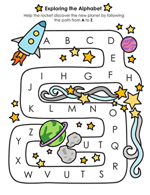 Alphabet Learning: Follow the A to Z Path large image