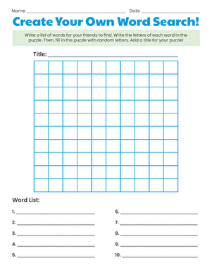 Create Your Own Word Search! large image