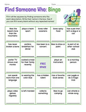 Find Someone Who: Bingo large image