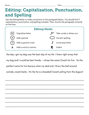Editing: Capitalization, Punctuation, and Spelling large image