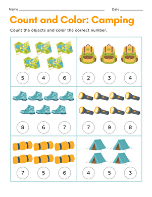 Count and Color: Camping large image