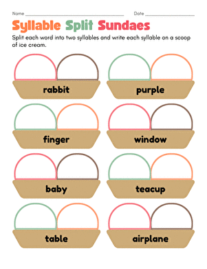 Syllable Split Sundaes large image