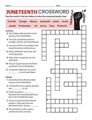 Juneteenth Crossword large image