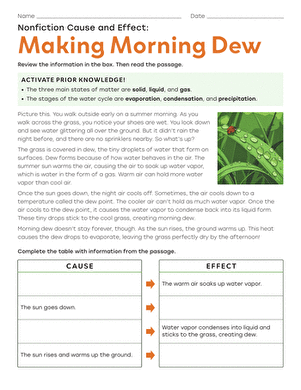 Nonfiction Cause and Effect: Making Morning Dew large image