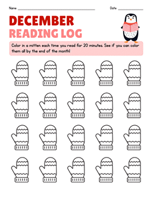 December Reading Log large image