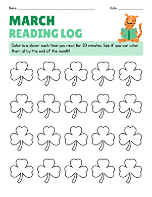 March Reading Log large image
