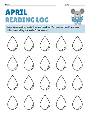 April Reading Log large image