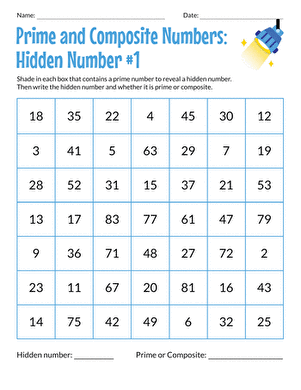 Prime and Composite Numbers: Hidden Number #1 large image