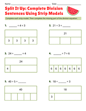 Split It Up: Complete Division Sentences Using Strip Models large image