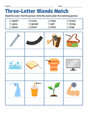 Three-Letter Blends Match large image