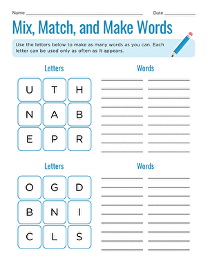 Mix, Match, and Make Words large image