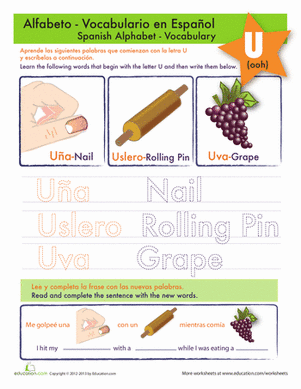 Spanish Letter U