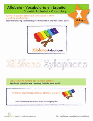 Spanish Letter X
