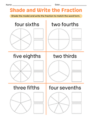 Shade and Write the Fraction large image
