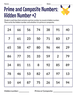 Prime and Composite Numbers: Hidden Number #1 large image