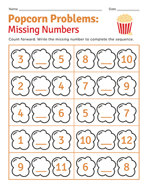 Popcorn Problems: Missing Numbers large image