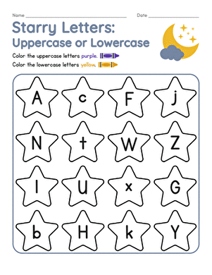 Starry Letters: Uppercase or Lowercase