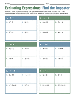 Evaluating Expressions: Find the Imposter large image