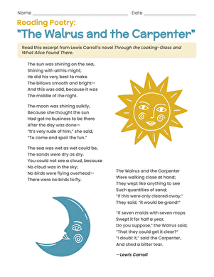 Reading Poetry: "The Walrus and the Carpenter" large image