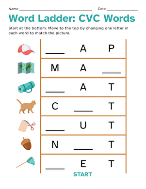 Word Ladder: CVC Words large image
