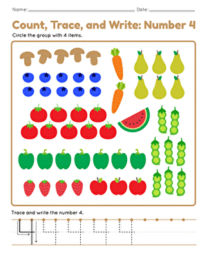 Count, Trace, and Write: Number 4 large image
