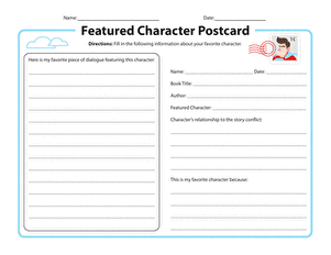 Featured Character Postcard large image