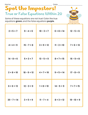 Spot the Impostors! True or False Equations Within 20 large image