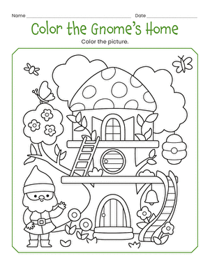 Color the Gnome's Home large image