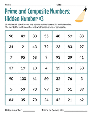 Prime and Composite Numbers: Hidden Number #3 large image