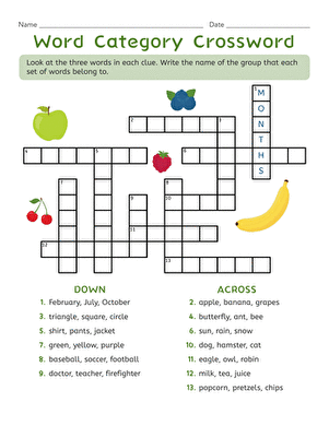Word Category Crossword large image