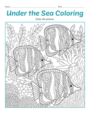 Under the Sea Coloring large image