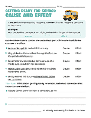 Getting Ready for School: Cause and Effect large image
