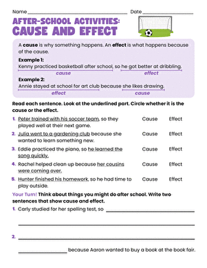 After-School Activities: Cause and Effect large image