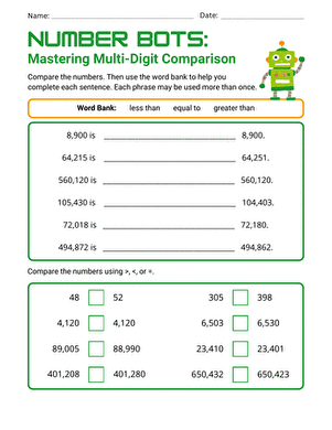 Number Bots: Mastering Multi-Digit Comparison large image