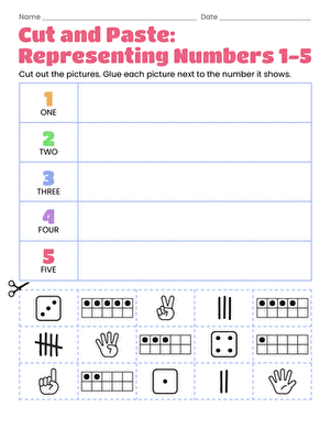 Cut and Paste: Representing Numbers 1–5 large image